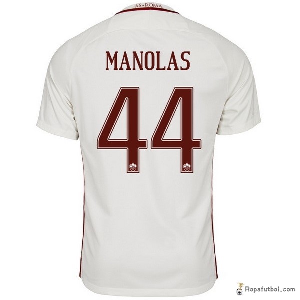 Camiseta As Roma Replica Segunda Ropa Manolas 2016/17 Blanco